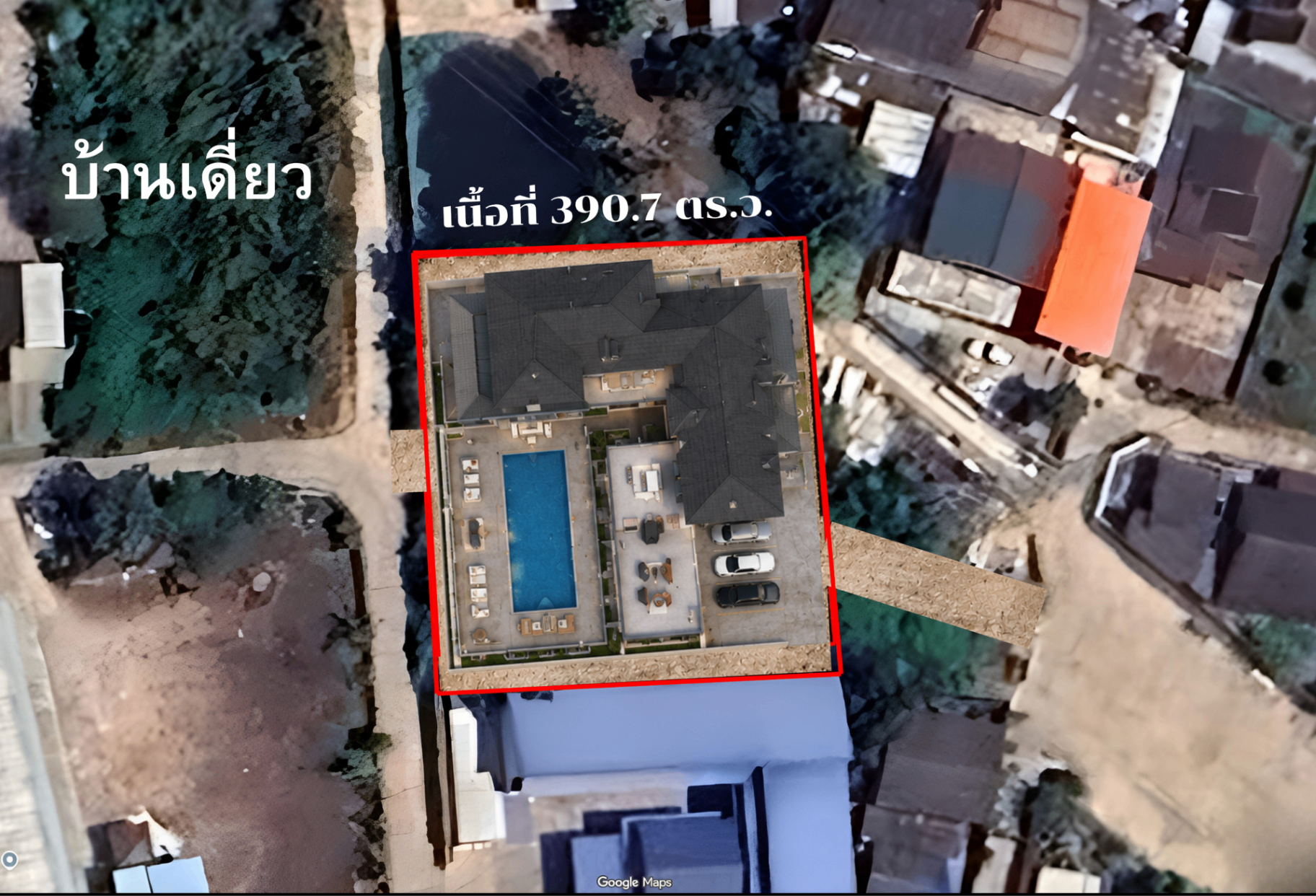 ภาพจำลองบ้านเดี่ยวระดับลักชัวรี่บนที่ดิน 390.7 ตร.ว. ใจกลางเมืองราชบุรี